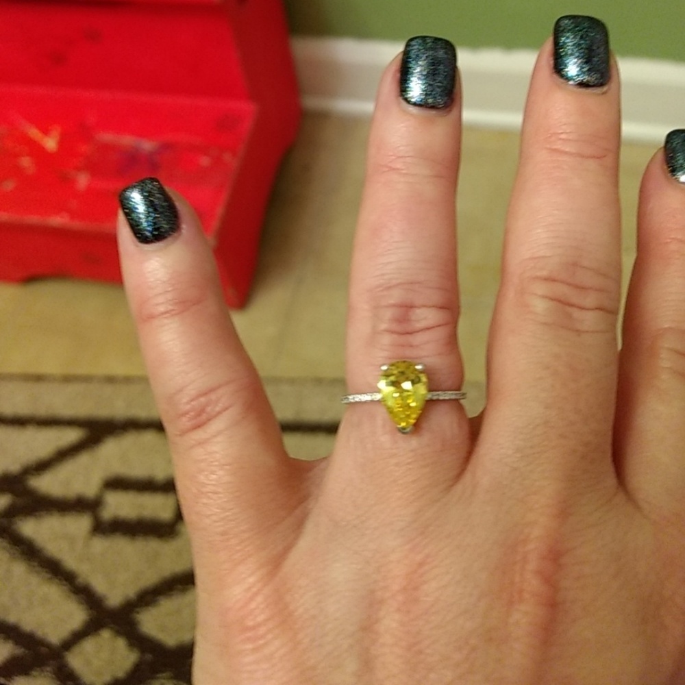 Yellow diamond ring
